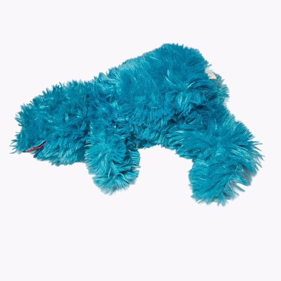 Toy Factory Teddy Bear 11 Inch Blue Fuzzy Pink Bow Plush Stuffed Animal Toy - Picture 2 of 5